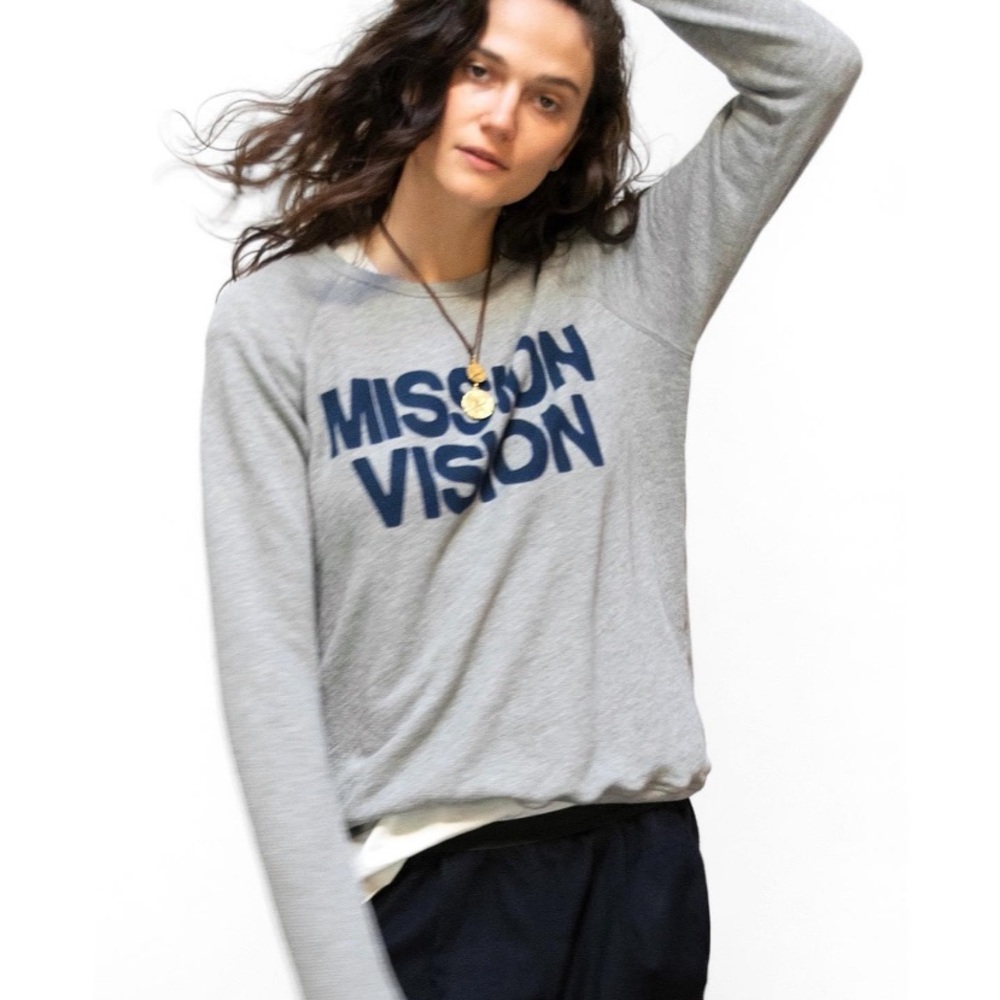 FREE CITY SUPER VINTAGE raglan MISSION VISION sweatshirt NEW!